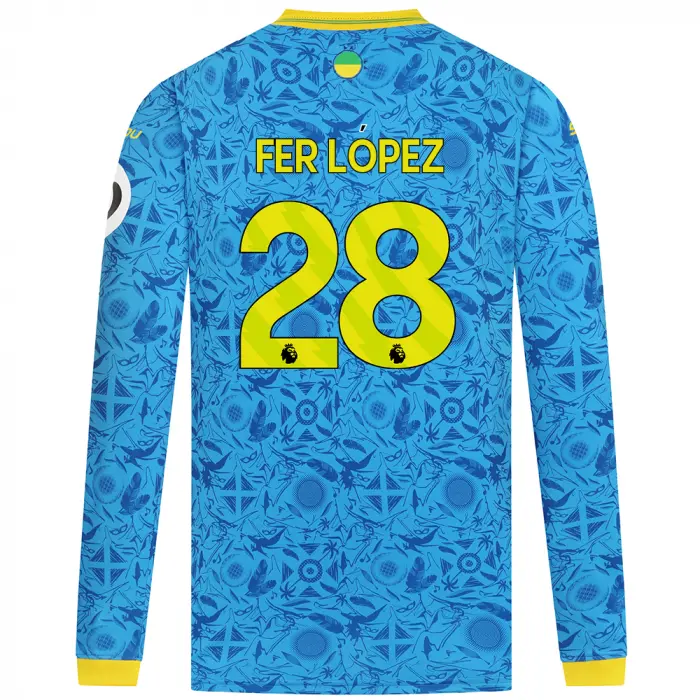 Wolverhampton Wanderers Fan Shop | 2025-26 Wolves Third Shirt – Adult – LS FER LOPEZ 28 Collection Official Wolves Fan Gear